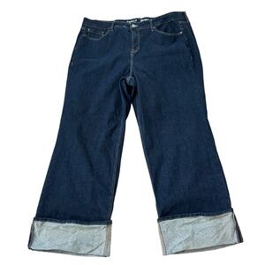 Torrid Perfect Wide Leg Vintage Stretch Jeans 22T Dark Wash Cuffed Denim Plus